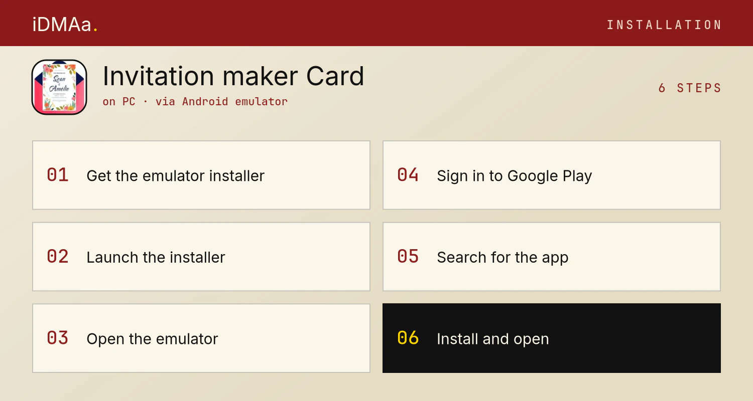 How to install Invitation maker & Card Design on PC How to install Invitation maker & Card Design on PC