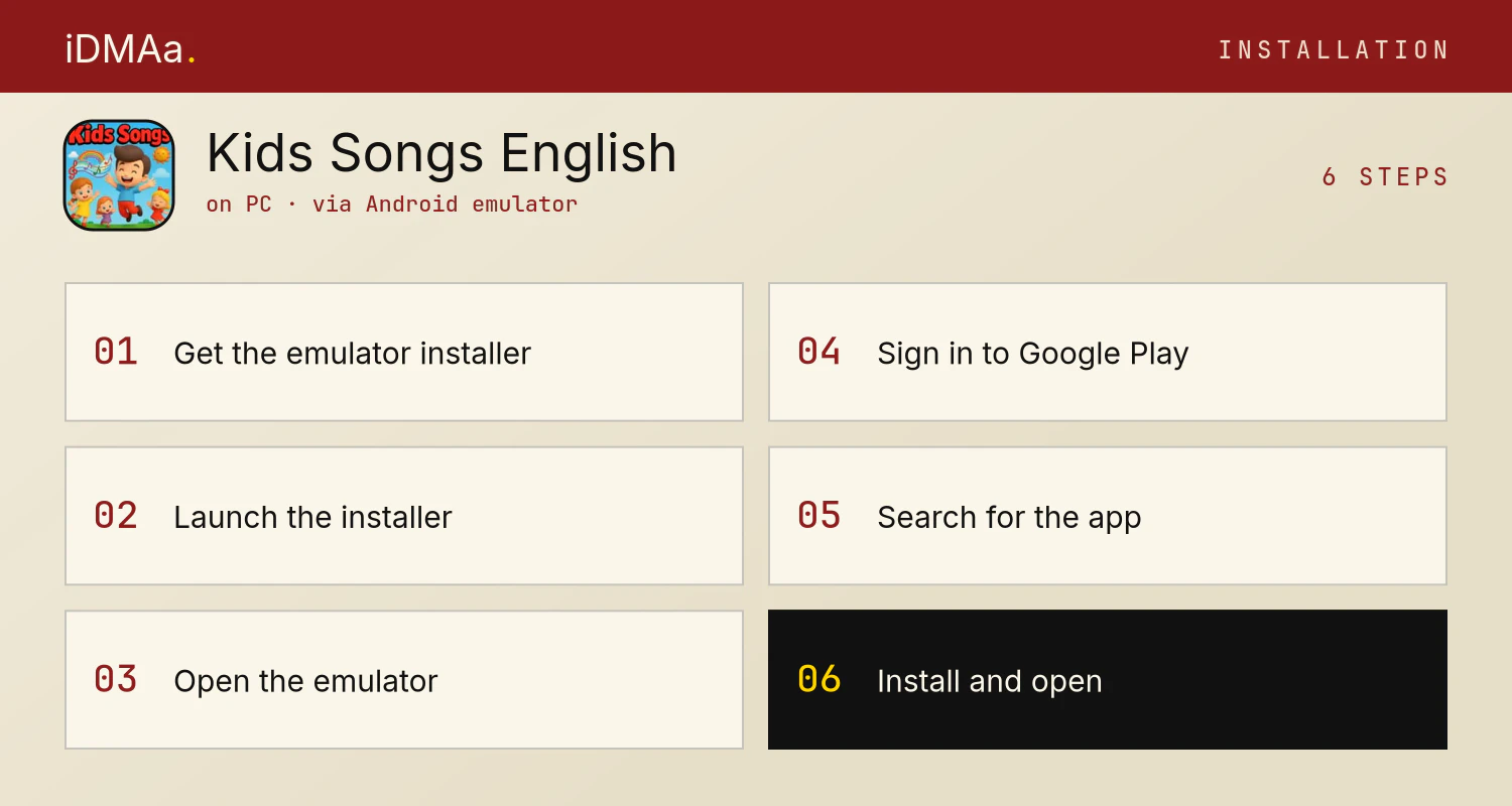 How to install Kids Songs English on PC