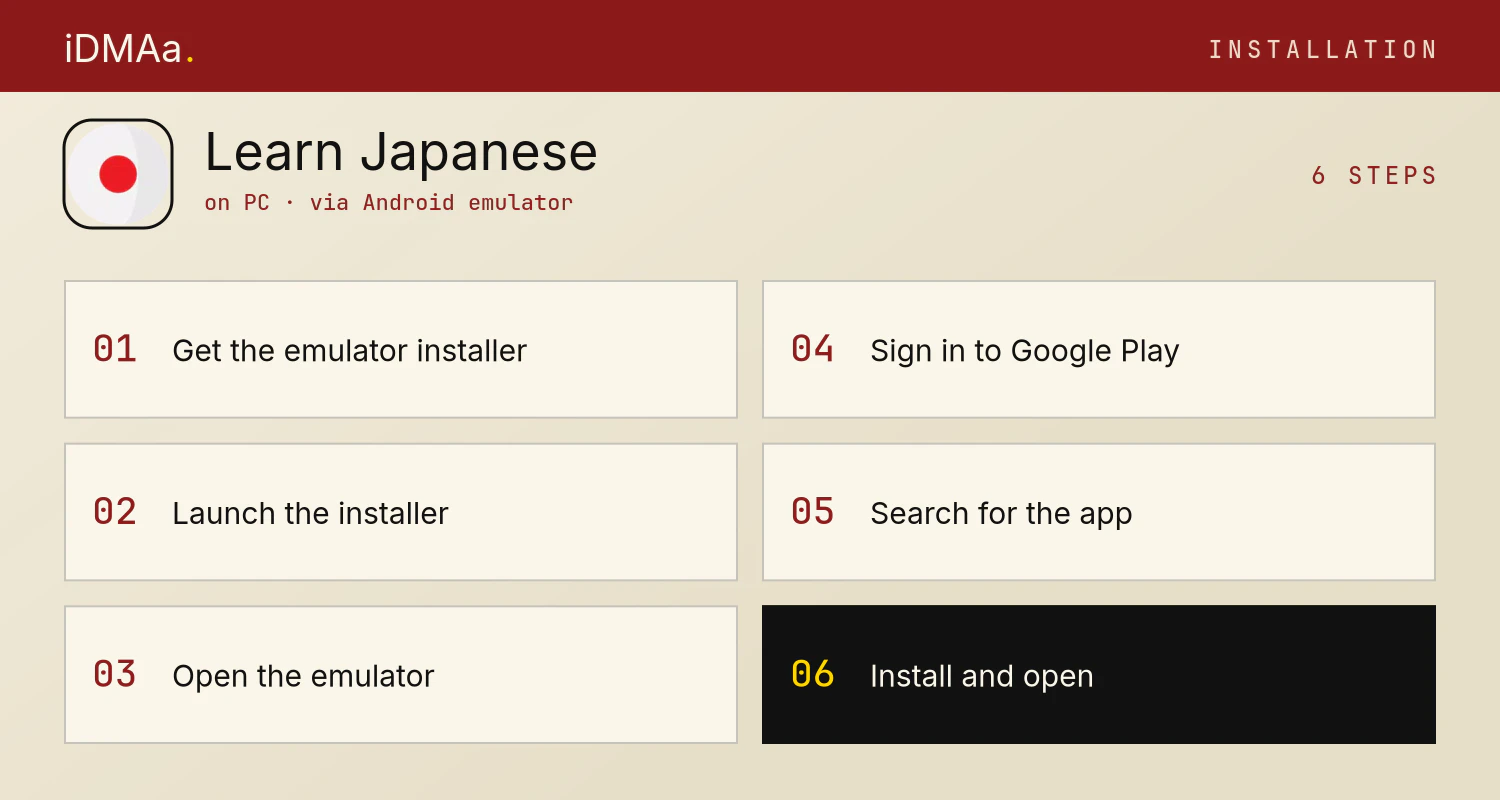How to install Learn Japanese on PC