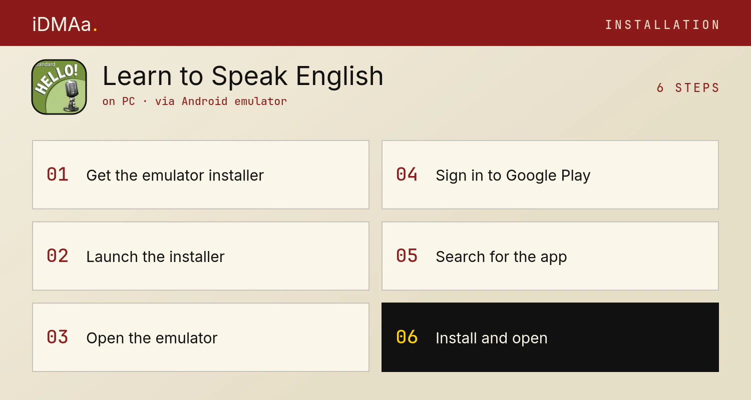 How to install Learn to Speak English on PC