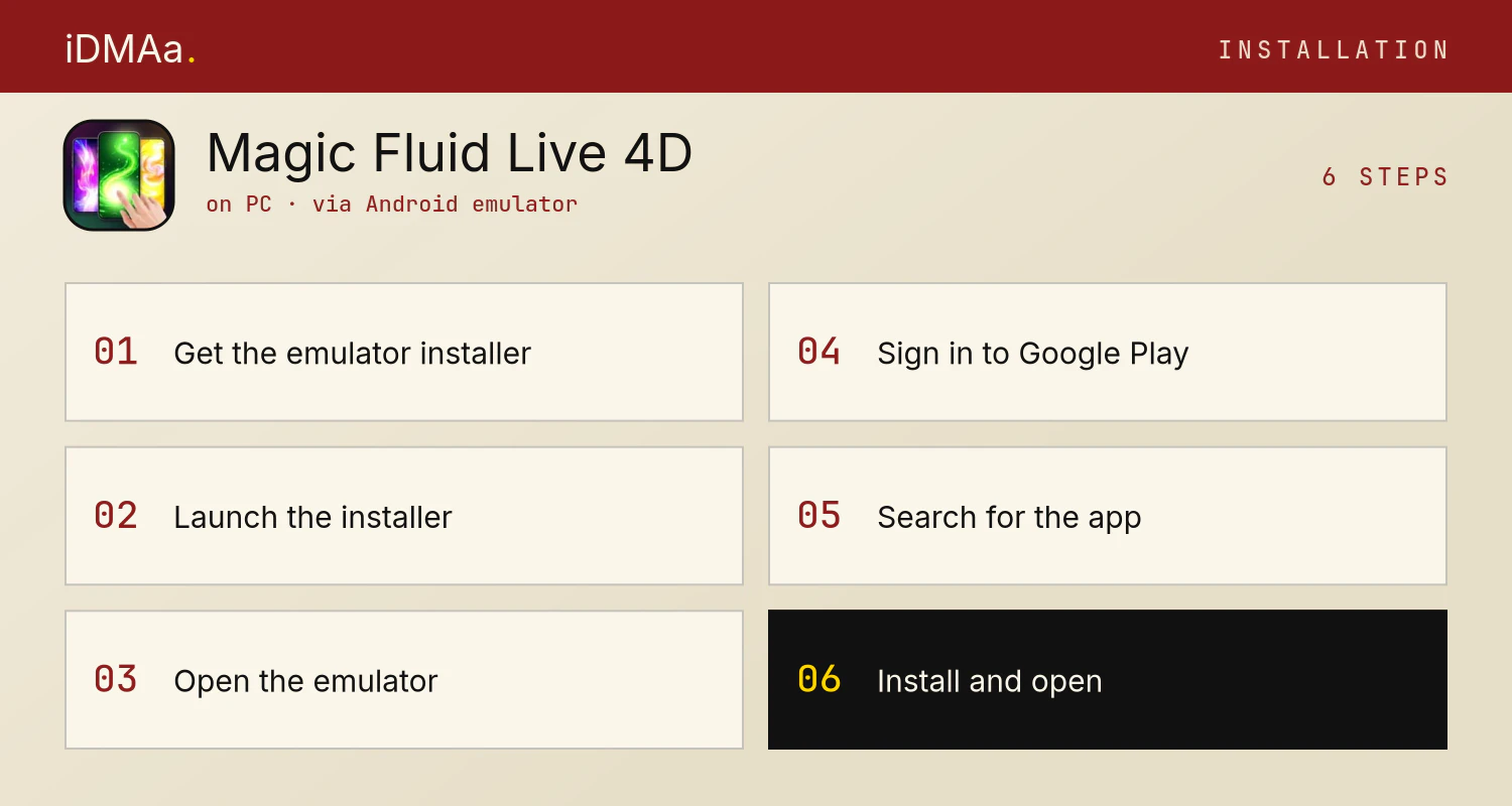 How to install Magic Fluid: Live 4D wallpaper on PC