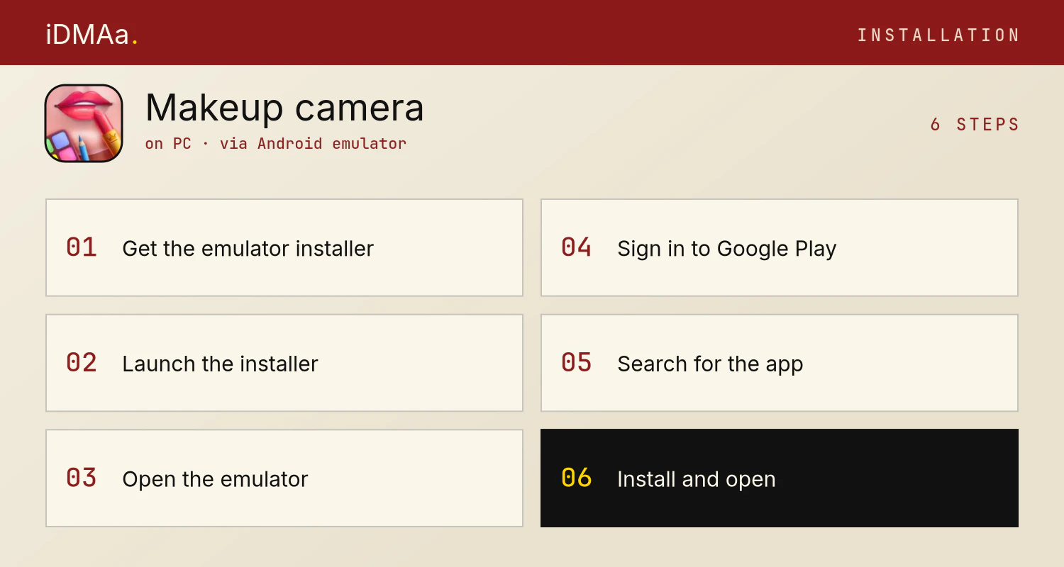 How to install Makeup camera on PC