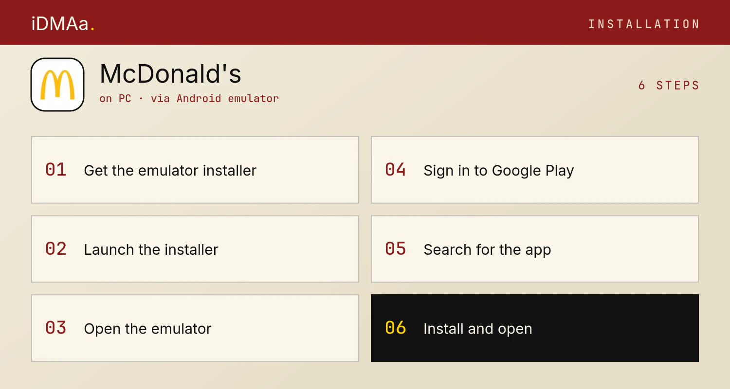 How to install McDonald's on PC