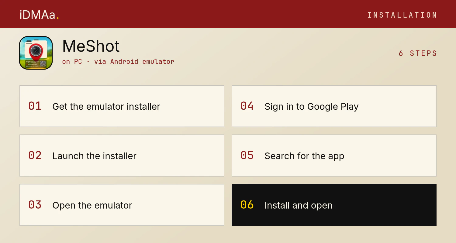 How to install MeShot on PC