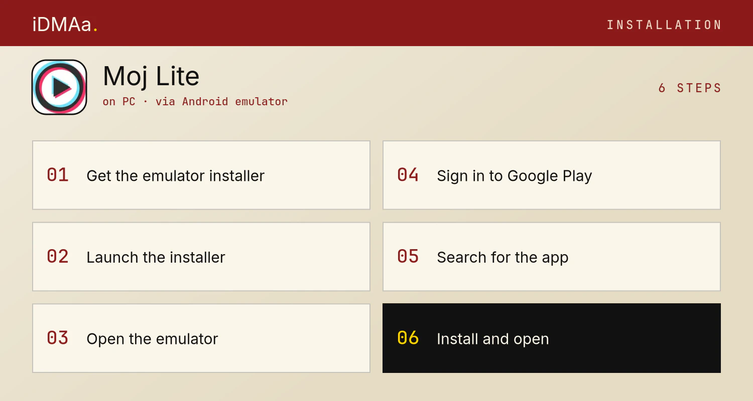 How to install Moj Lite on PC
