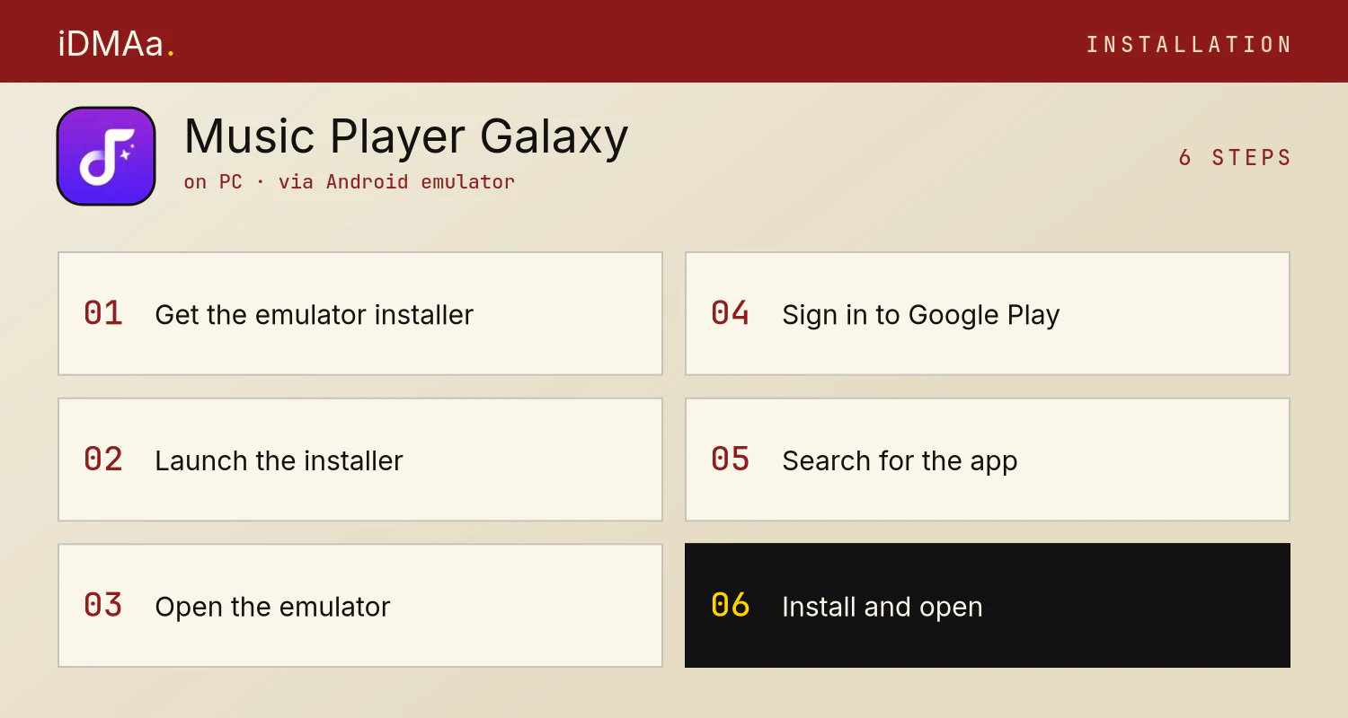 How to install Music Player Galaxy on PC