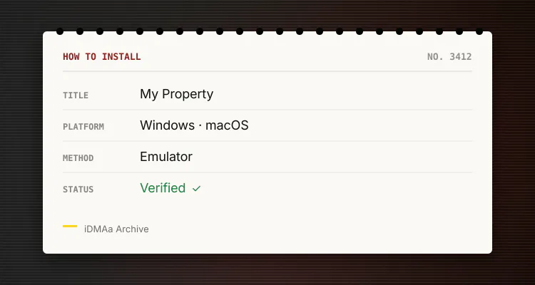 How to install My Property on PC How to install My Property on PC