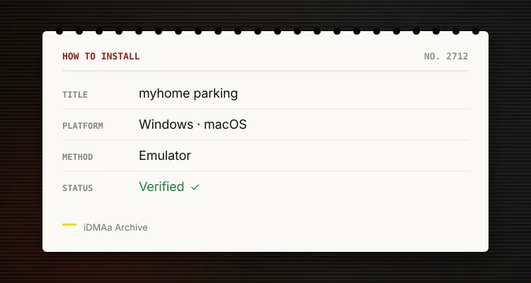 How to install myhome parking on PC How to install myhome parking on PC