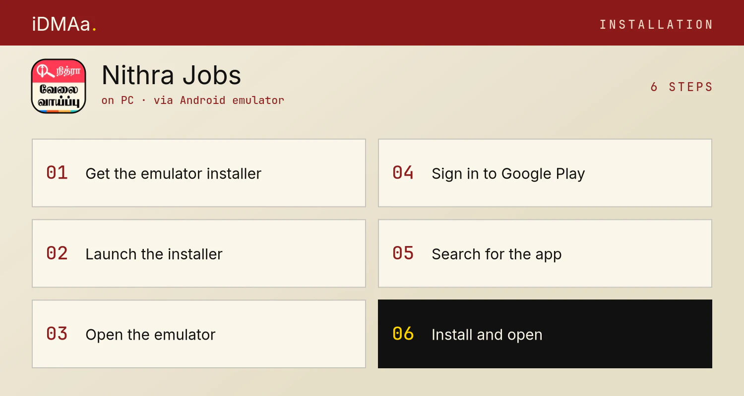 How to install Nithra Jobs on PC