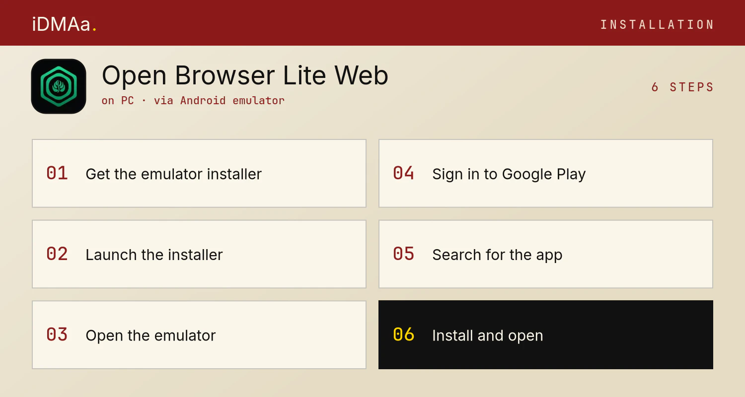 How to install Open Browser Lite-Web Browser on PC
