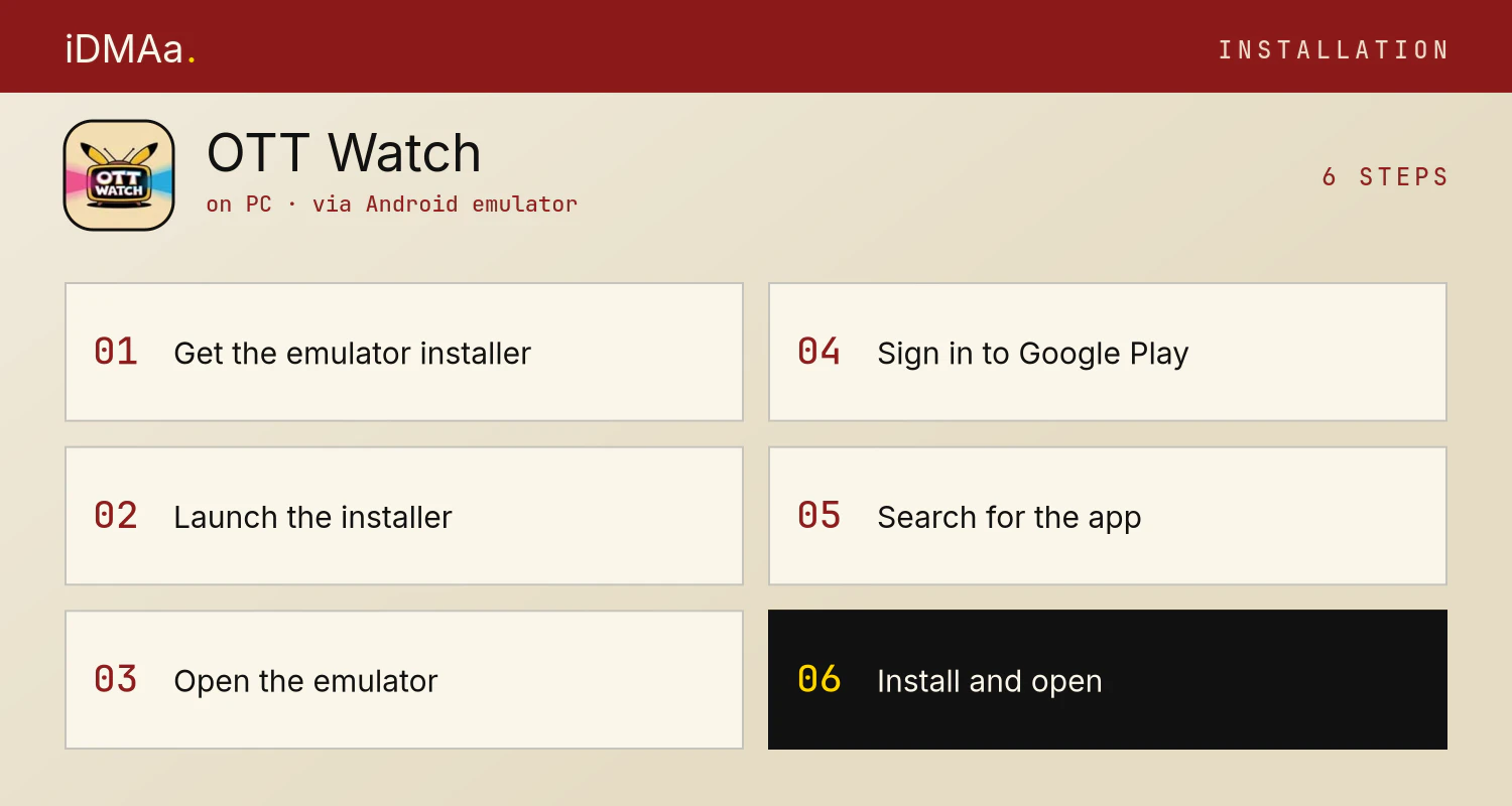 How to install OTT Watch on PC