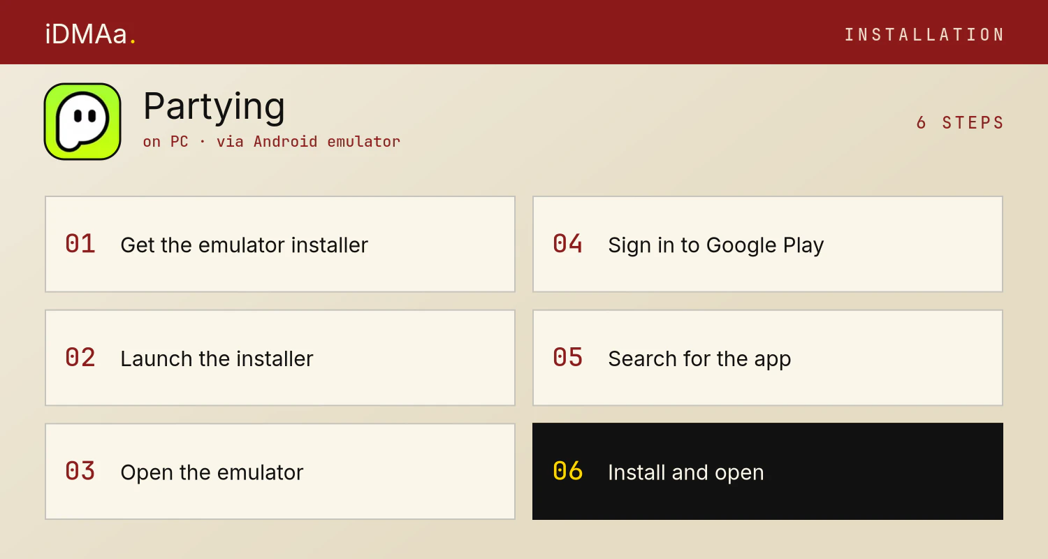 How to install Partying on PC How to install Partying on PC