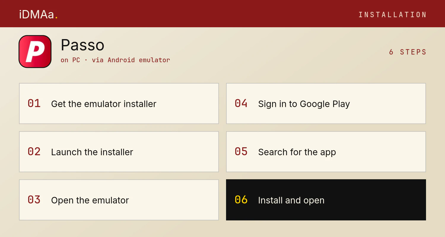 How to install Passo on PC How to install Passo on PC