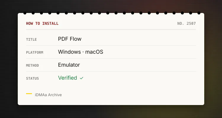 How to install PDF Flow on PC