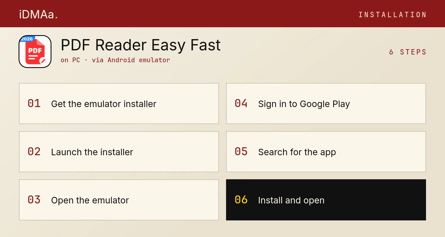 How to install PDF Reader: Easy Fast Viewer on PC How to install PDF Reader: Easy Fast Viewer on PC