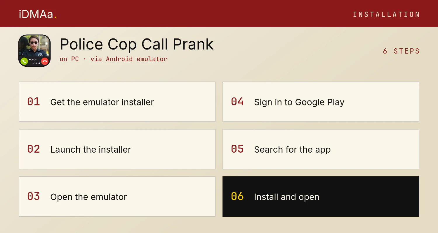 How to install Police Cop Call Prank on PC