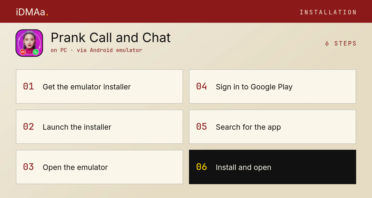 How to install Prank Call and Chat With Idol on PC
