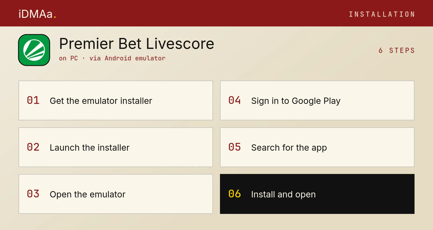 How to install Premier Bet Livescore Official on PC