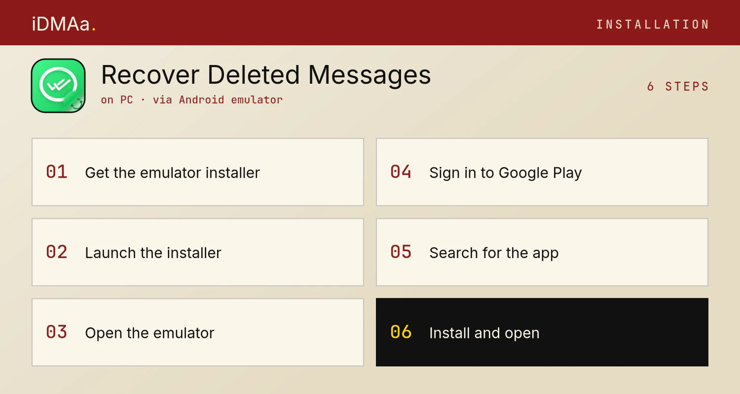 How to install Recover Deleted Messages on PC How to install Recover Deleted Messages on PC