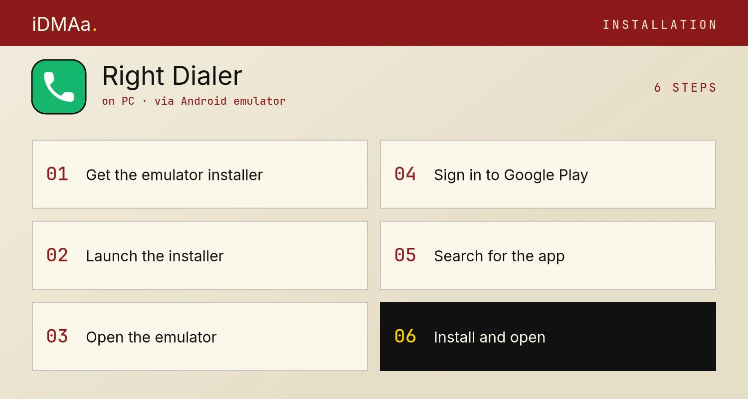 How to install Right Dialer on PC