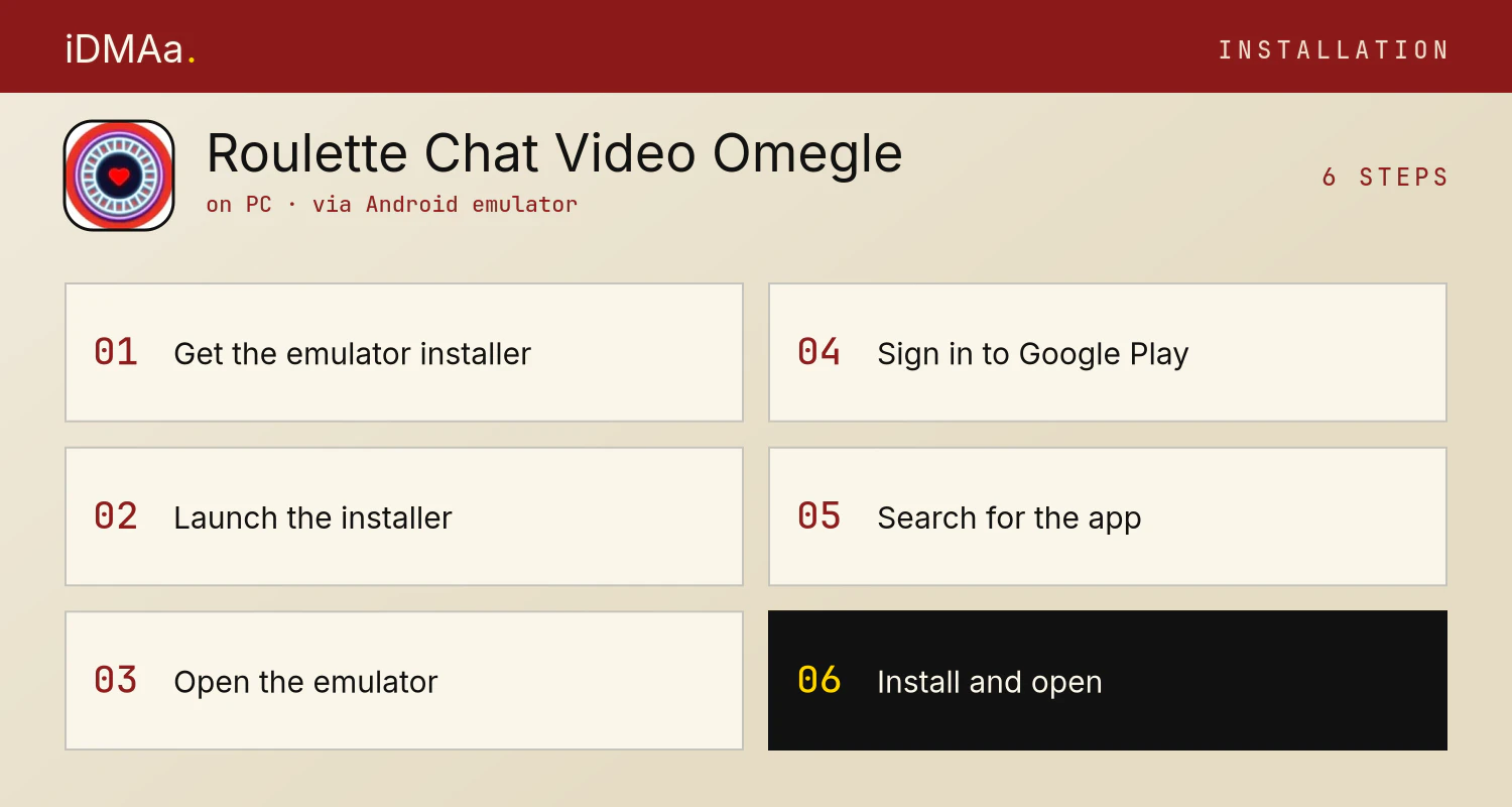 How to install Roulette Chat Video Omegle Ome on PC
