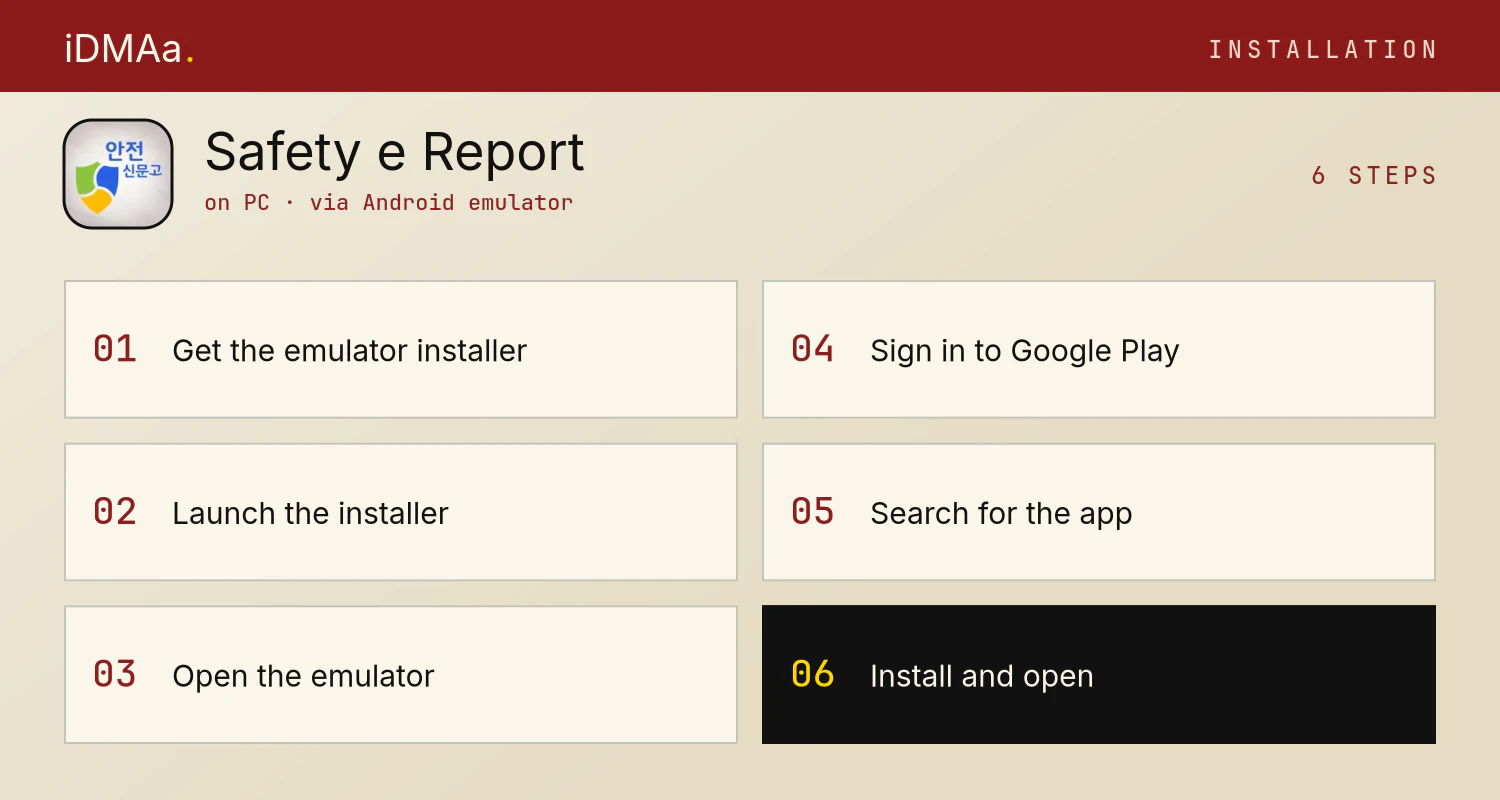 How to install Safety e-Report on PC