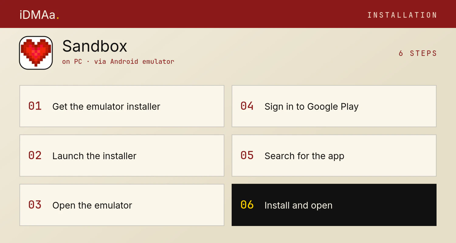 How to install Sandbox on PC