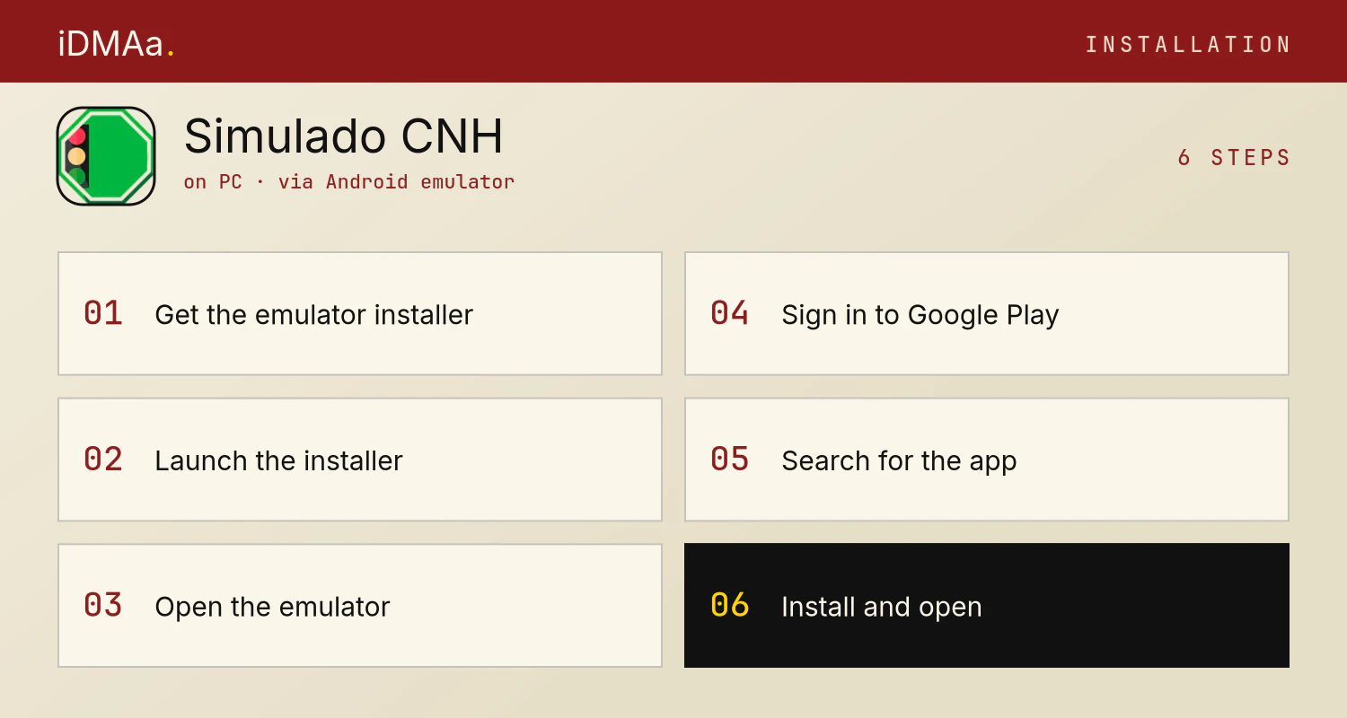 How to install Simulado CNH on PC