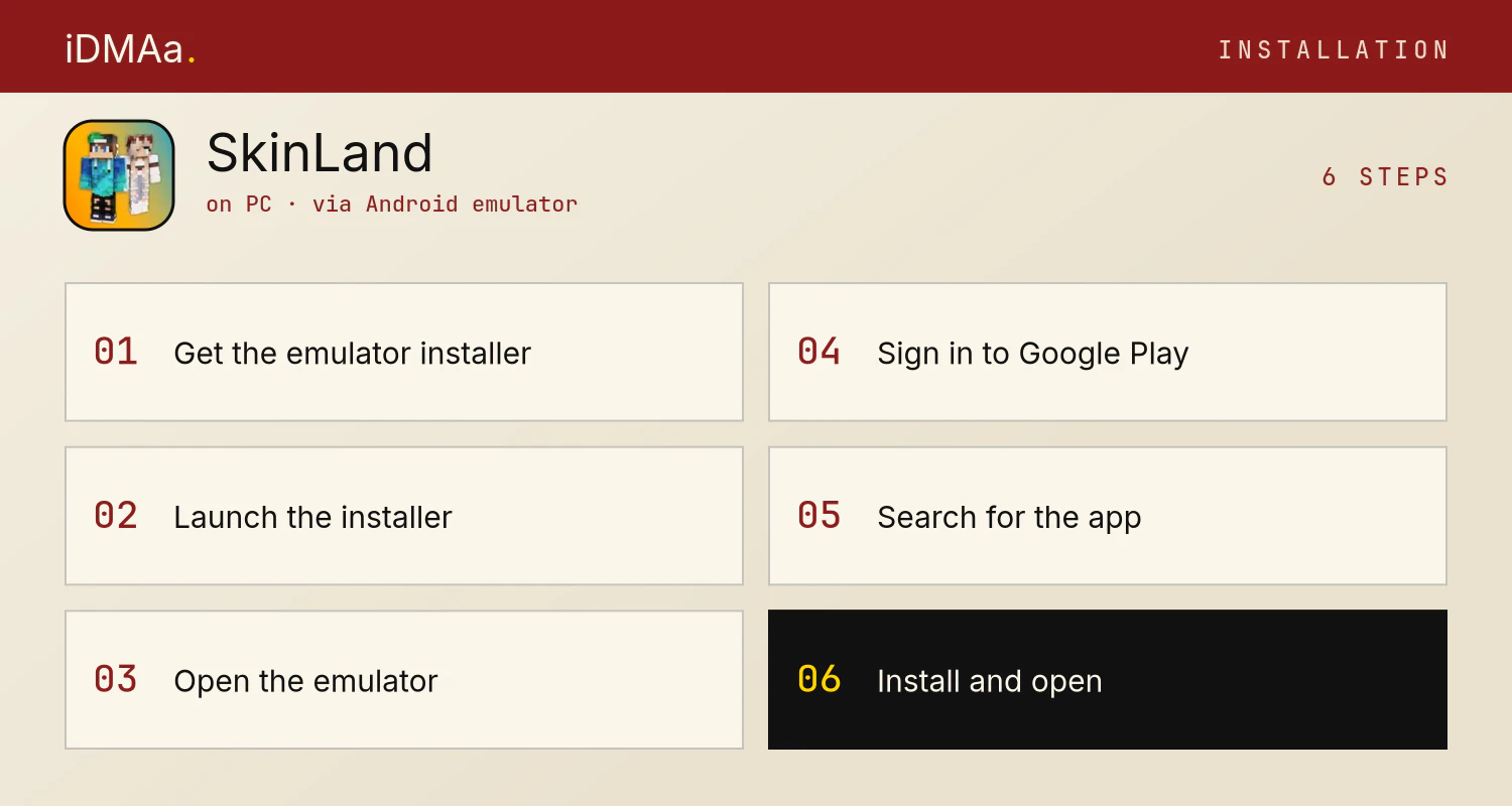 How to install SkinLand on PC