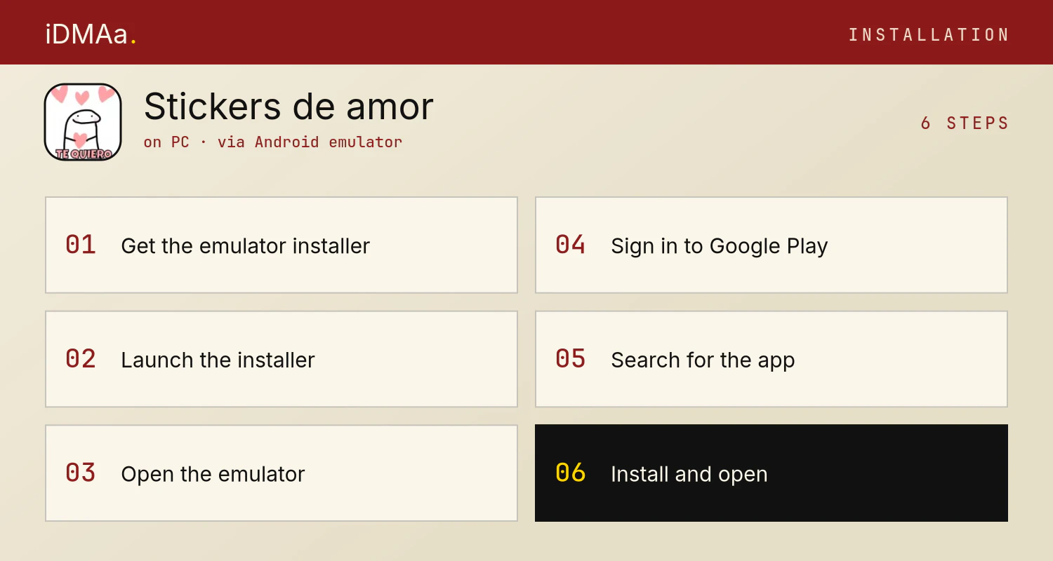 How to install Stickers de amor on PC