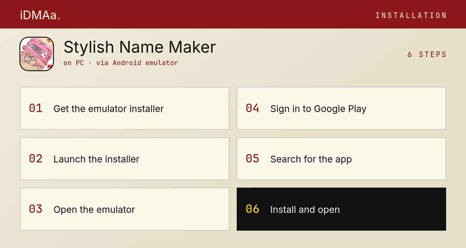 How to install Stylish Name Maker on PC