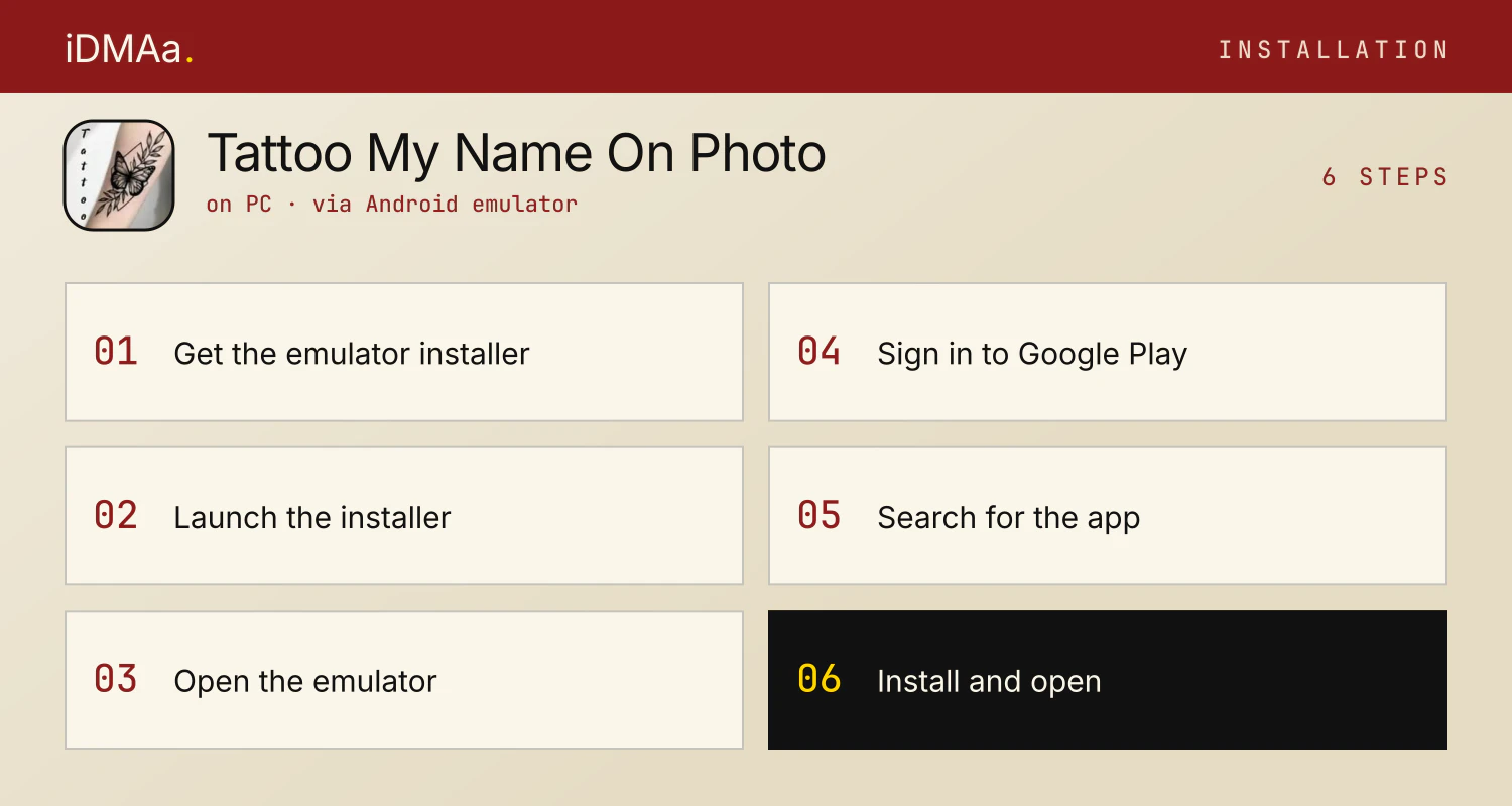 How to install Tattoo My Name On Photo Editor on PC How to install Tattoo My Name On Photo Editor on PC