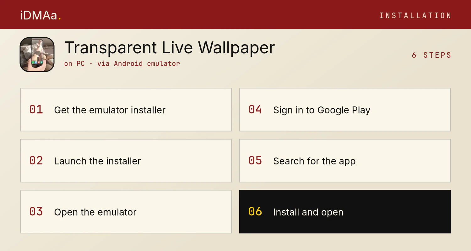How to install Transparent Live Wallpaper 4K on PC