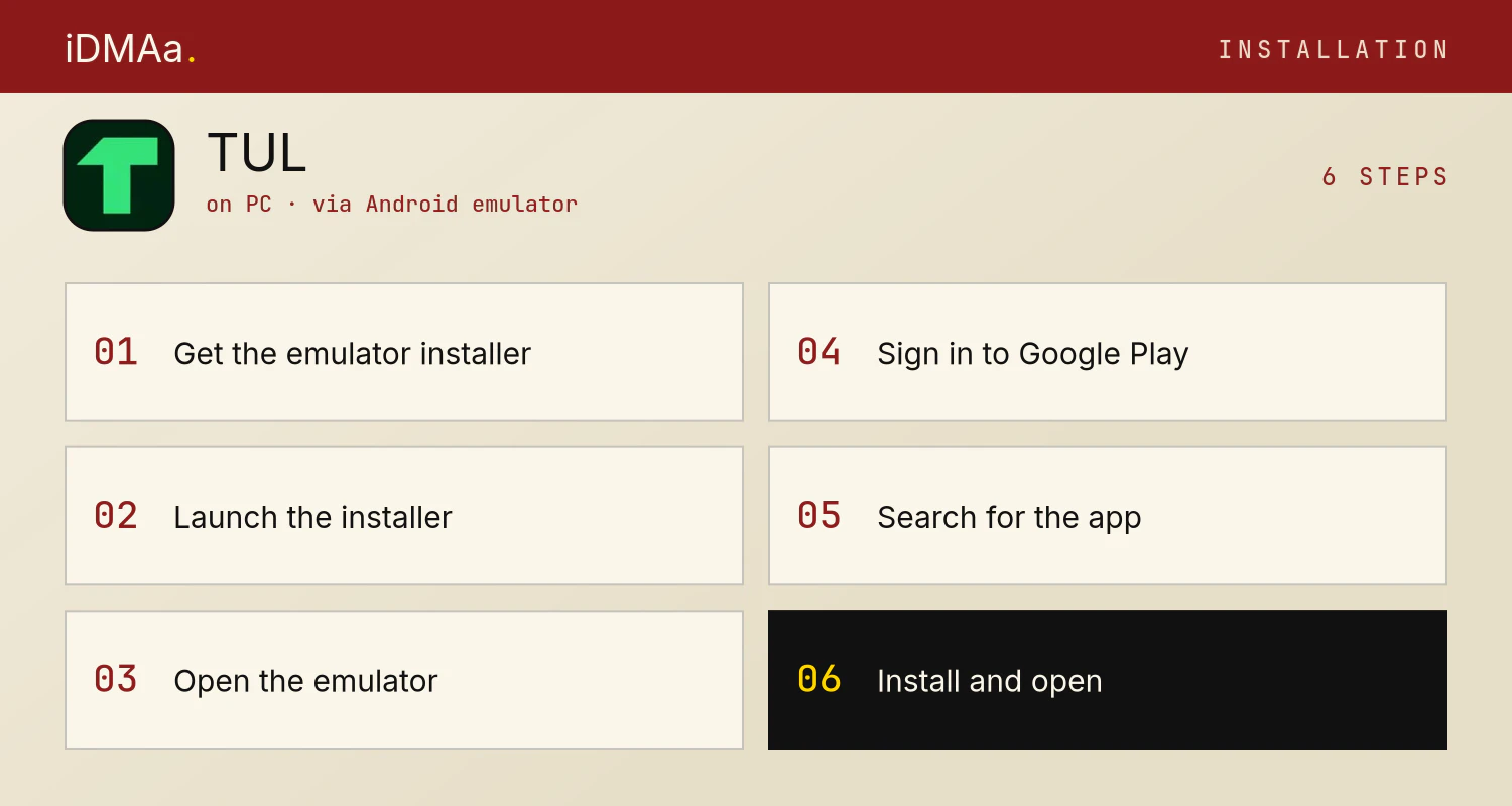 How to install TUL on PC
