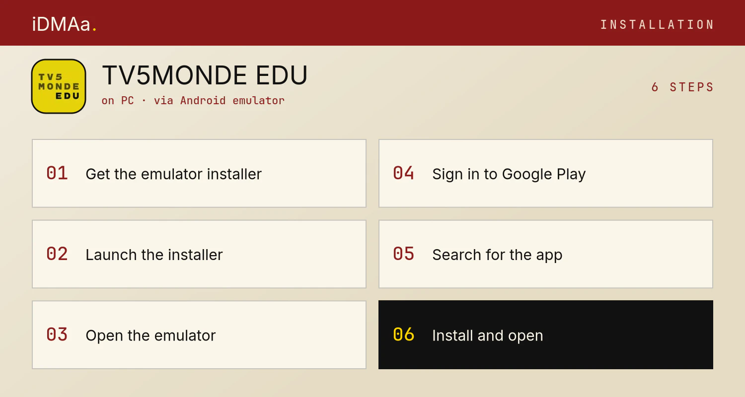 How to install TV5MONDE EDU on PC How to install TV5MONDE EDU on PC