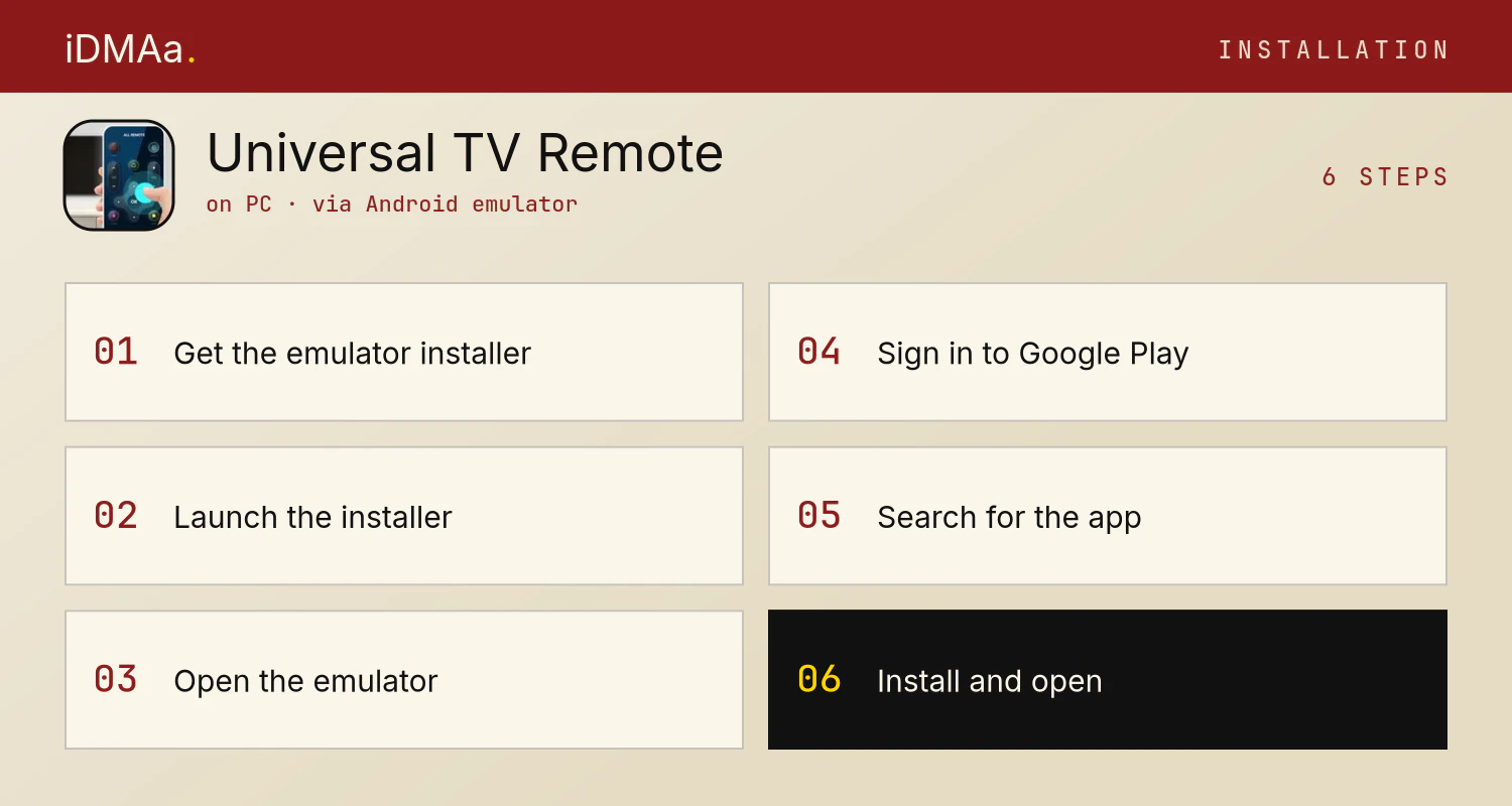 How to install Universal TV Remote Control on PC