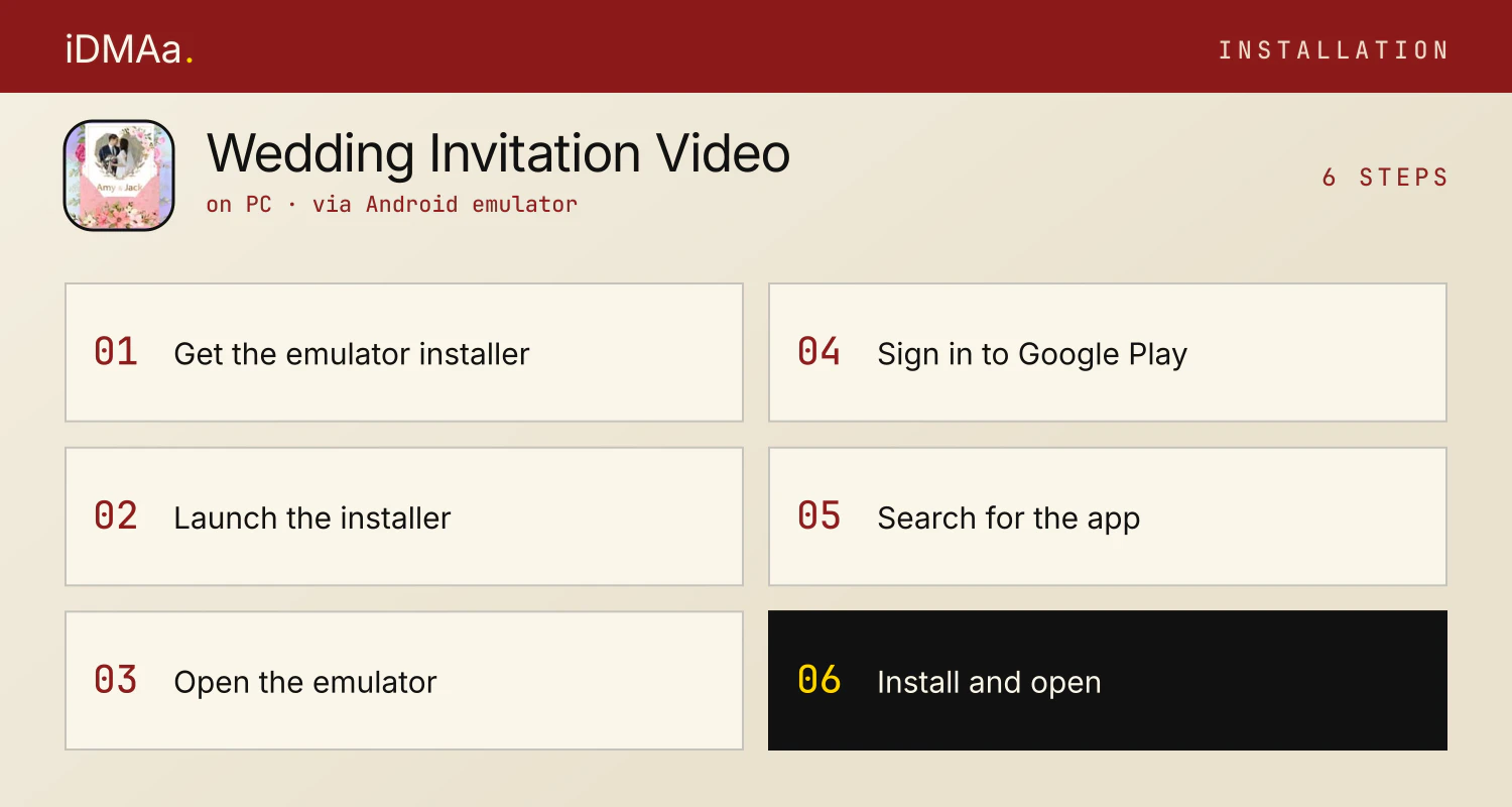 How to install Wedding Invitation Video Maker on PC How to install Wedding Invitation Video Maker on PC